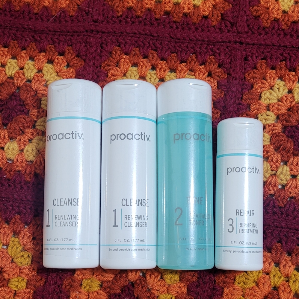 Proactiv cleansers, toner, and repair